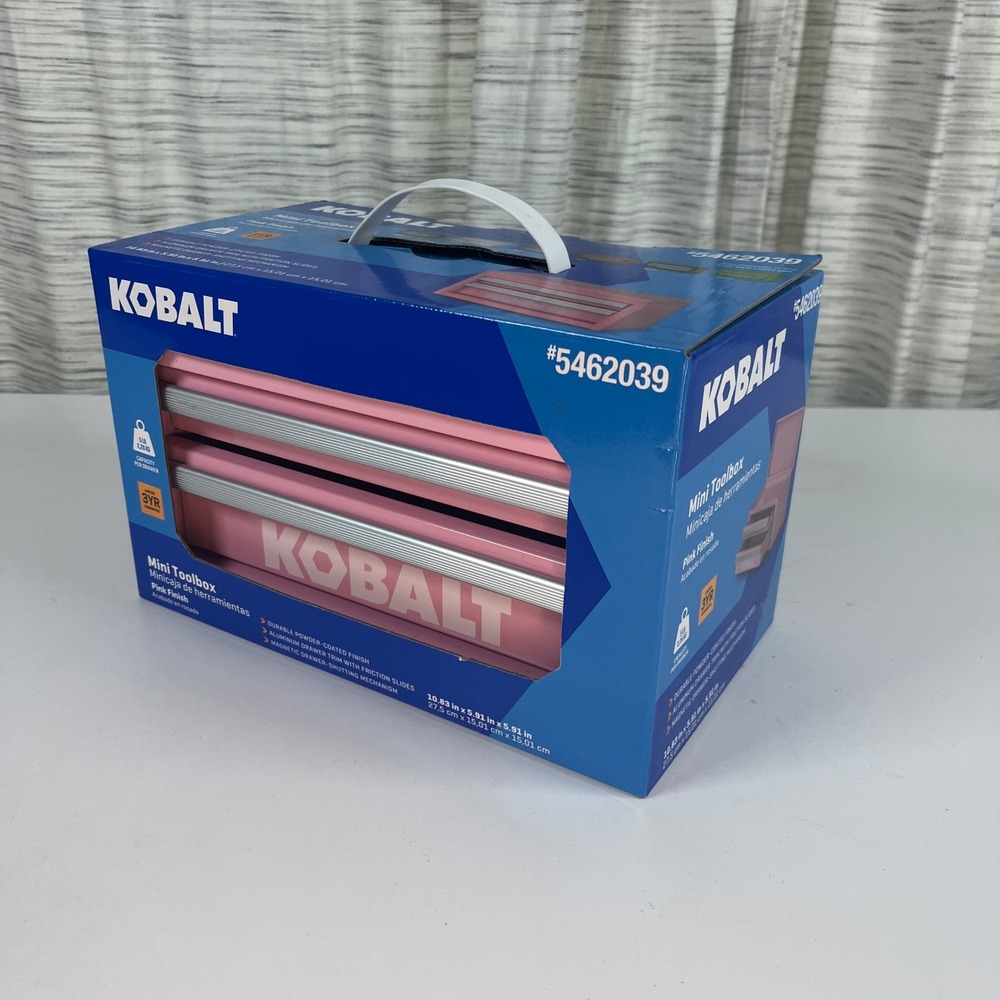 Kobalt Mini Toolbox Pink 2-Drawer Storage Chest New 11x7x6.5 "